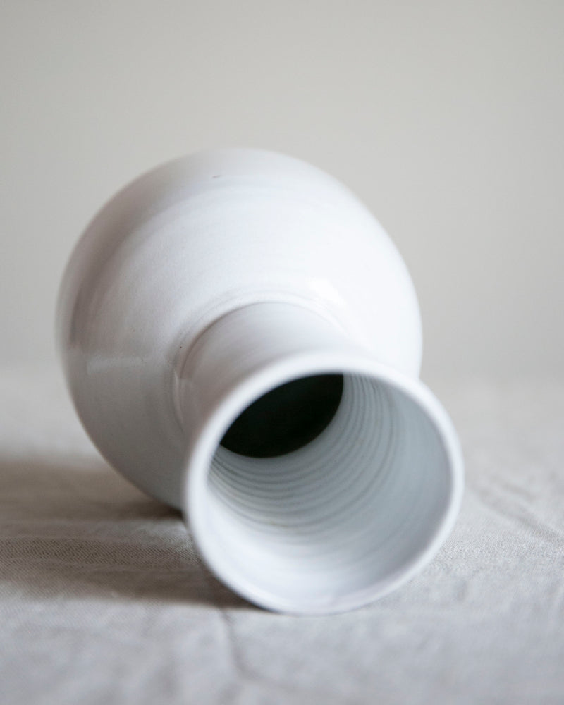 Keramik Vase in Weiß