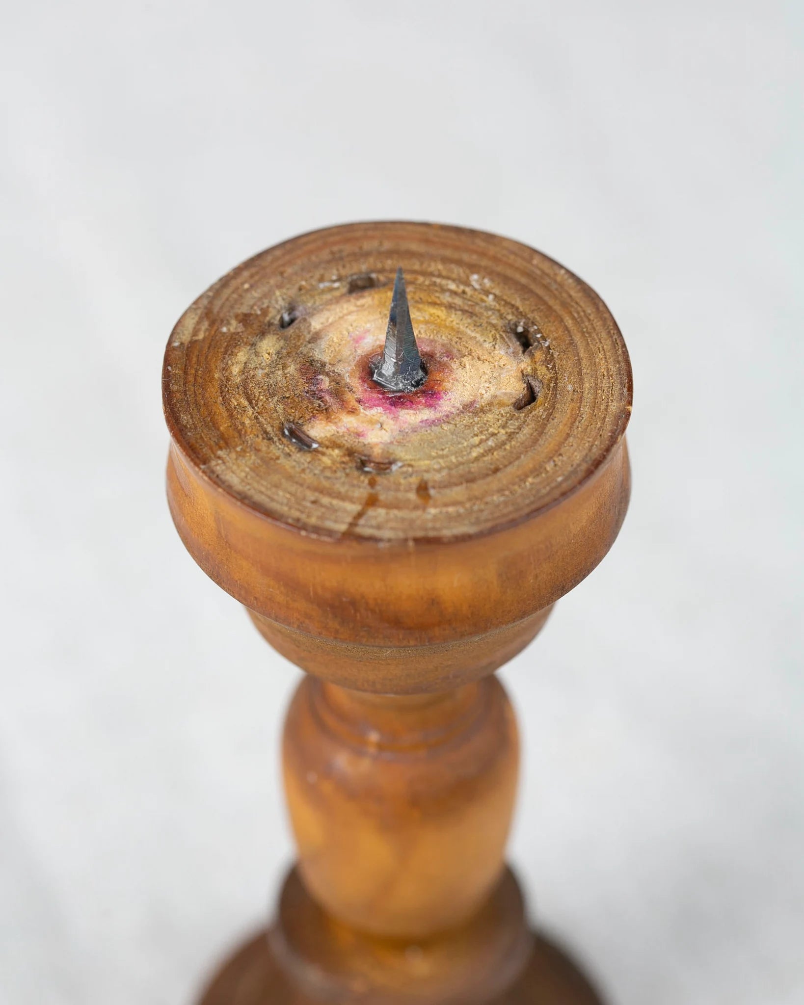 kerzenständer-gedrechselt-holz-kerzenhalter-vintage