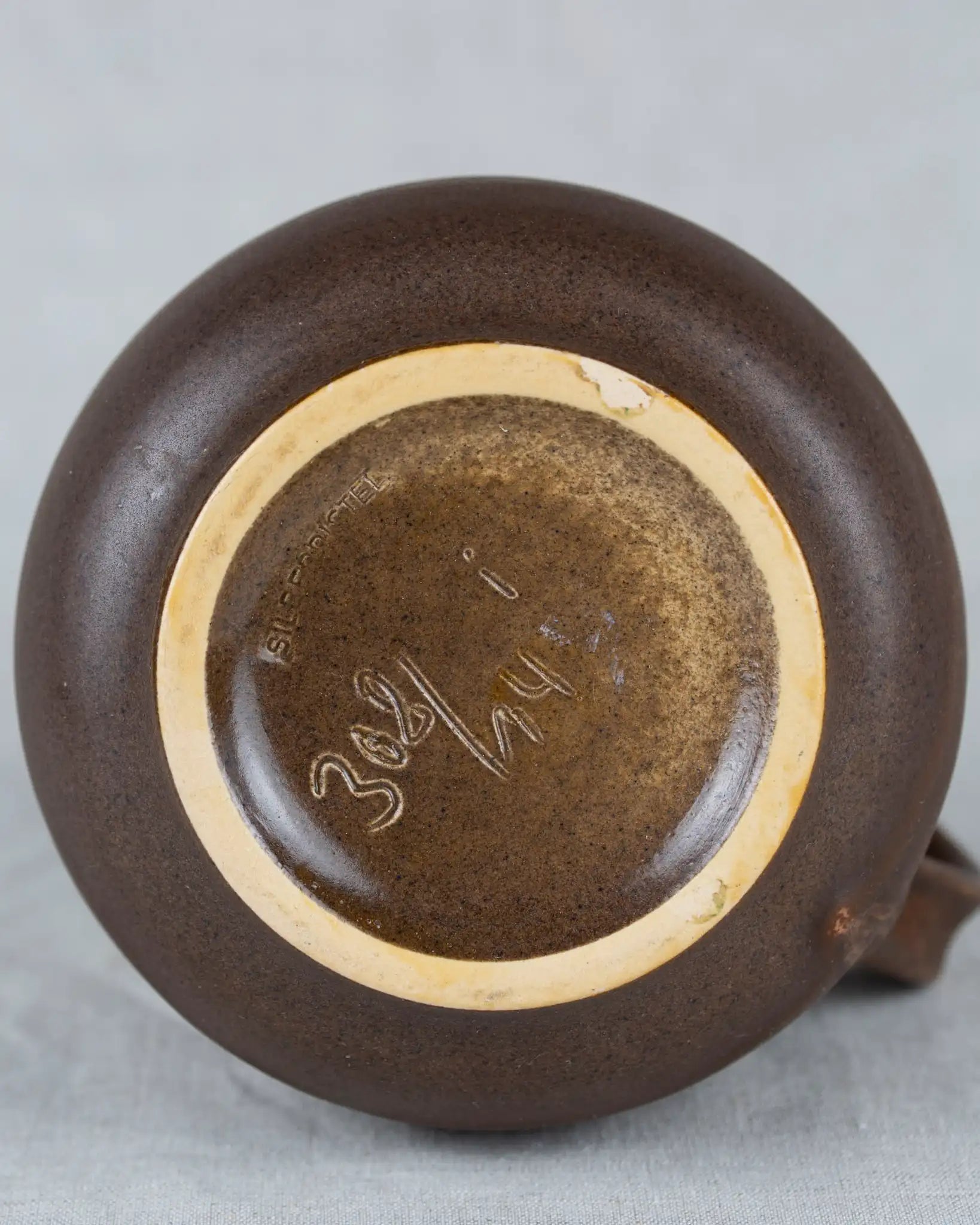 silberdistel-keramik-kanne-krug-ton-braun-made-in-germany-vintage