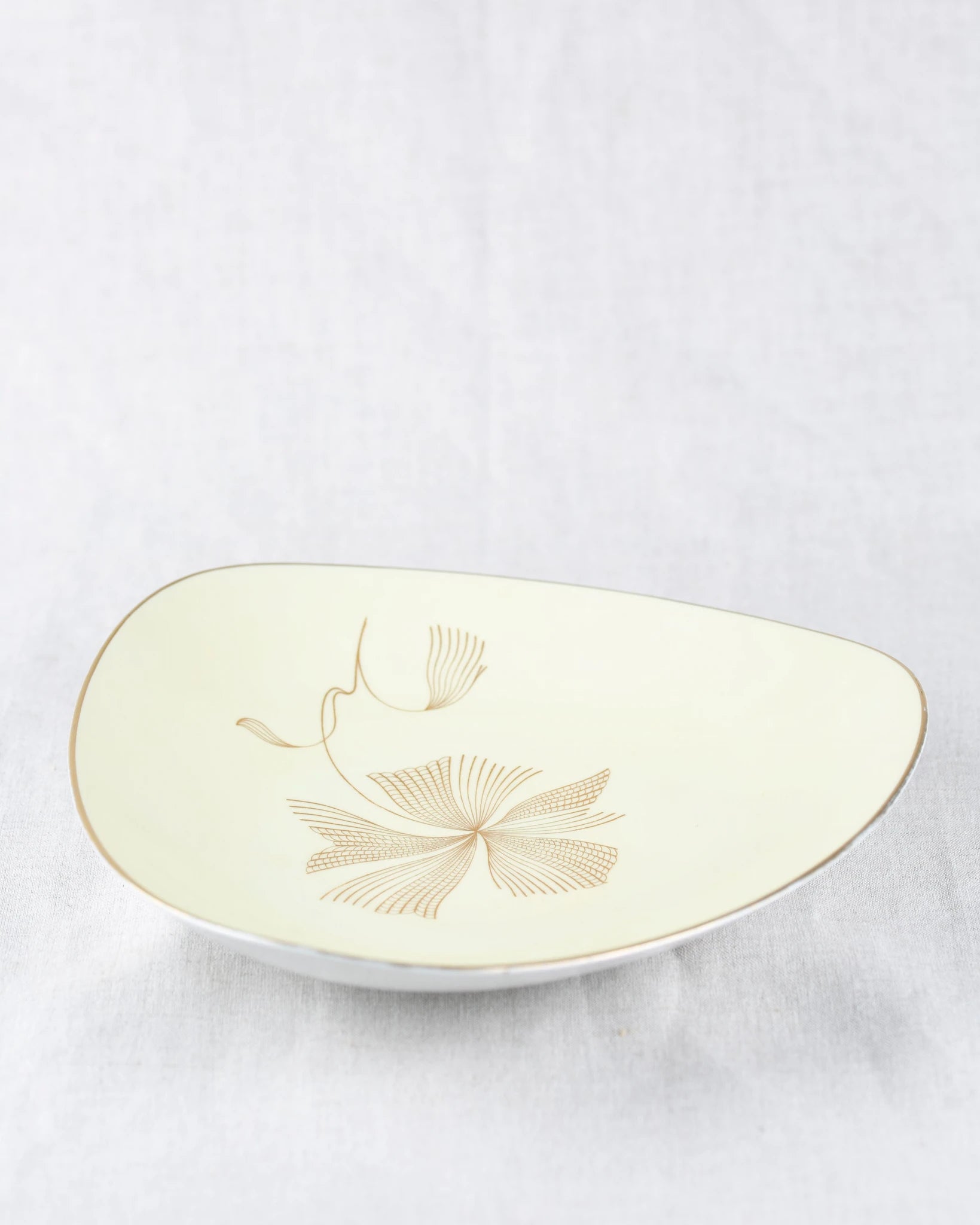 weimar-porzellan-teller-schale-gelb-made-in-germany-vintage