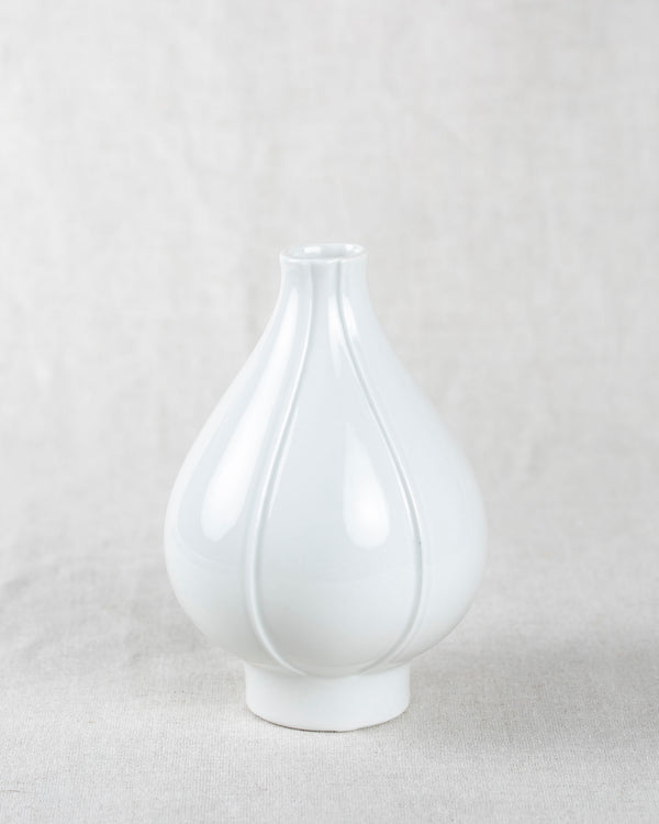 Porzellan Vase in Weiß