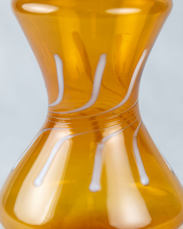 Vase gelb/bernsteinfarben aus Rauchglas