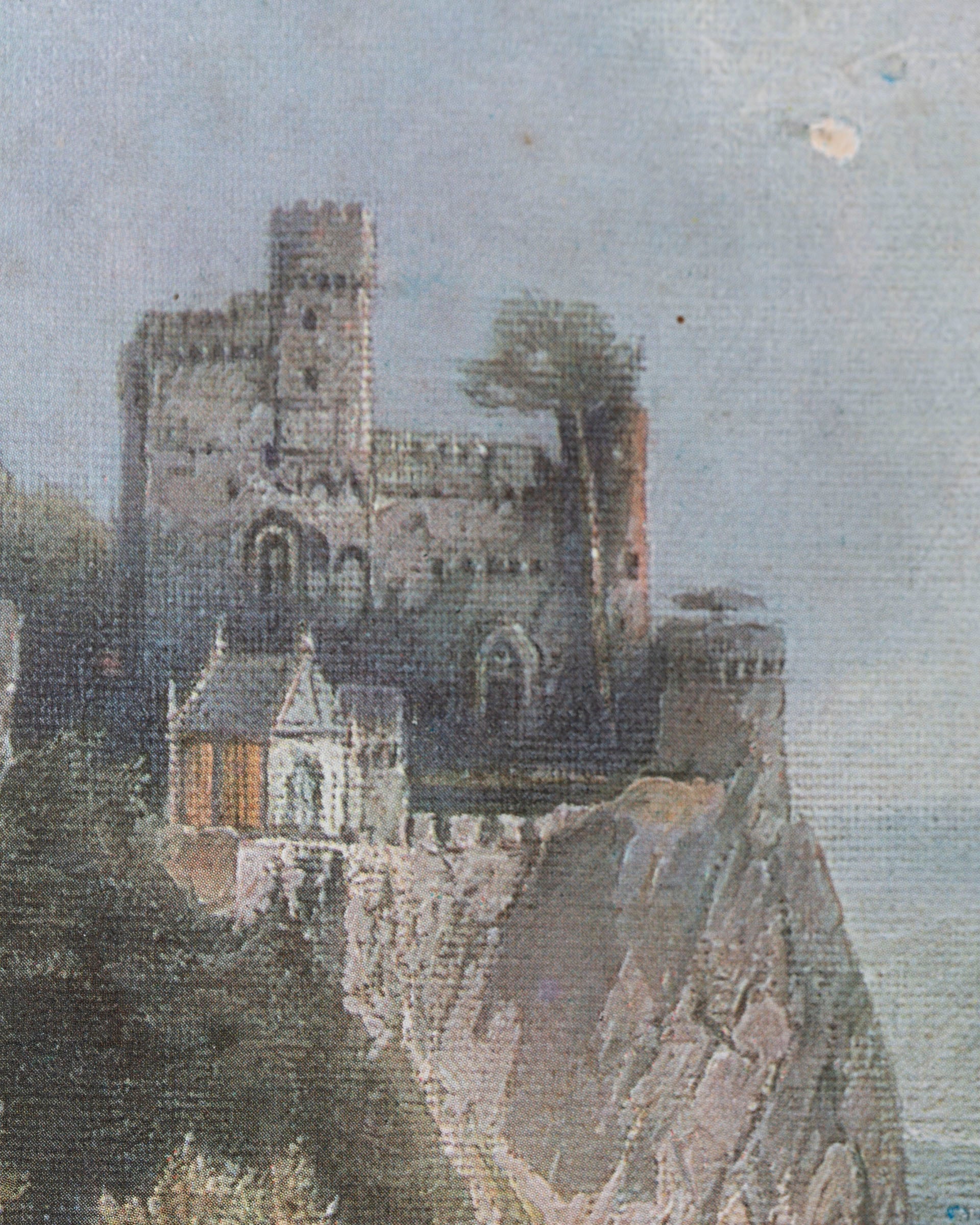 Gemälde Burg Rheinstein auf Holz