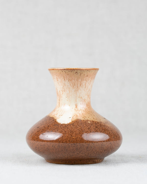Vase aus Keramik in Braun mit Verlauf