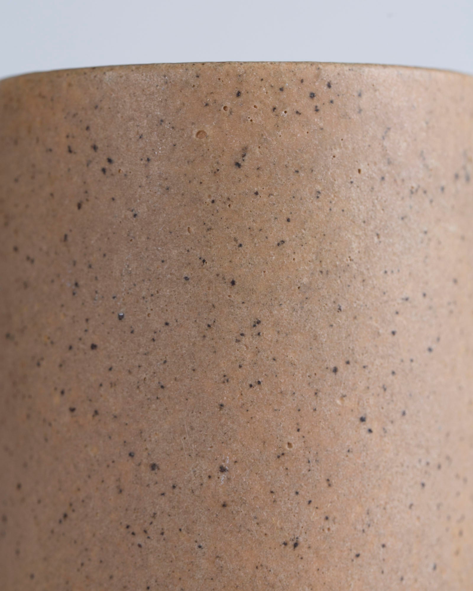 Braune Vase aus Keramik im Fat Lava Look