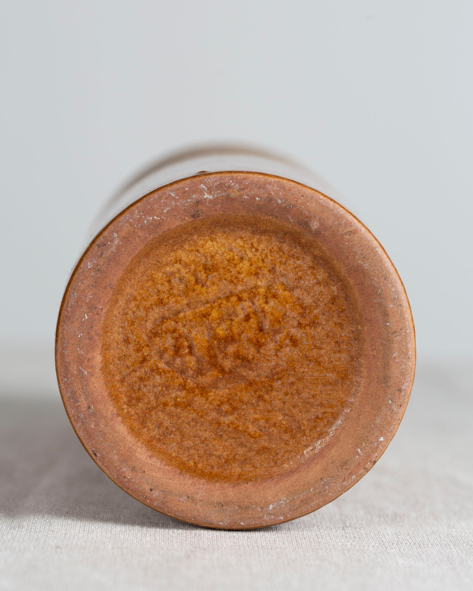 Braune Vase aus Keramik im Fat Lava Look