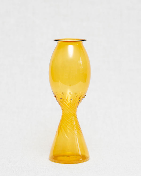 Glaskunst Vase in Gelb