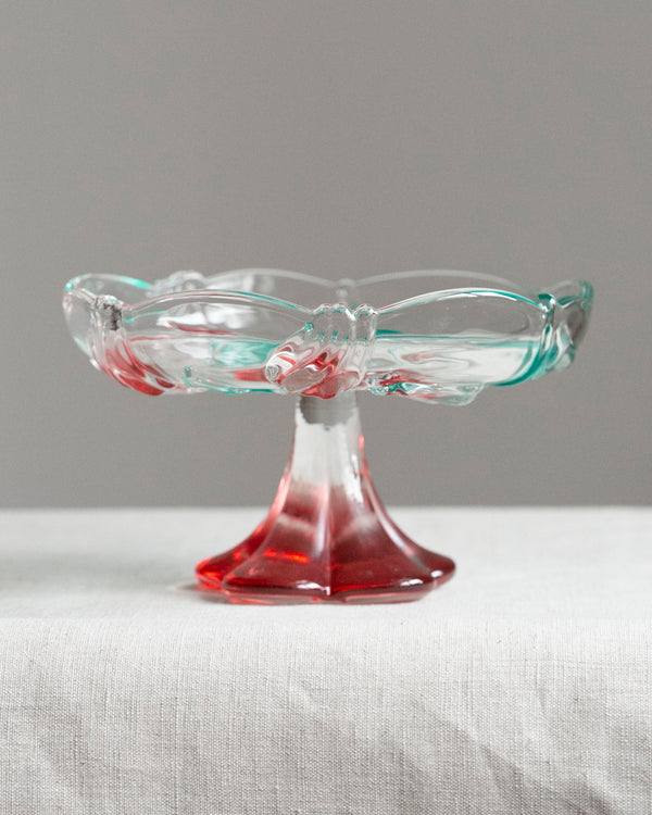 Glasschale mit Tulpenverzierung