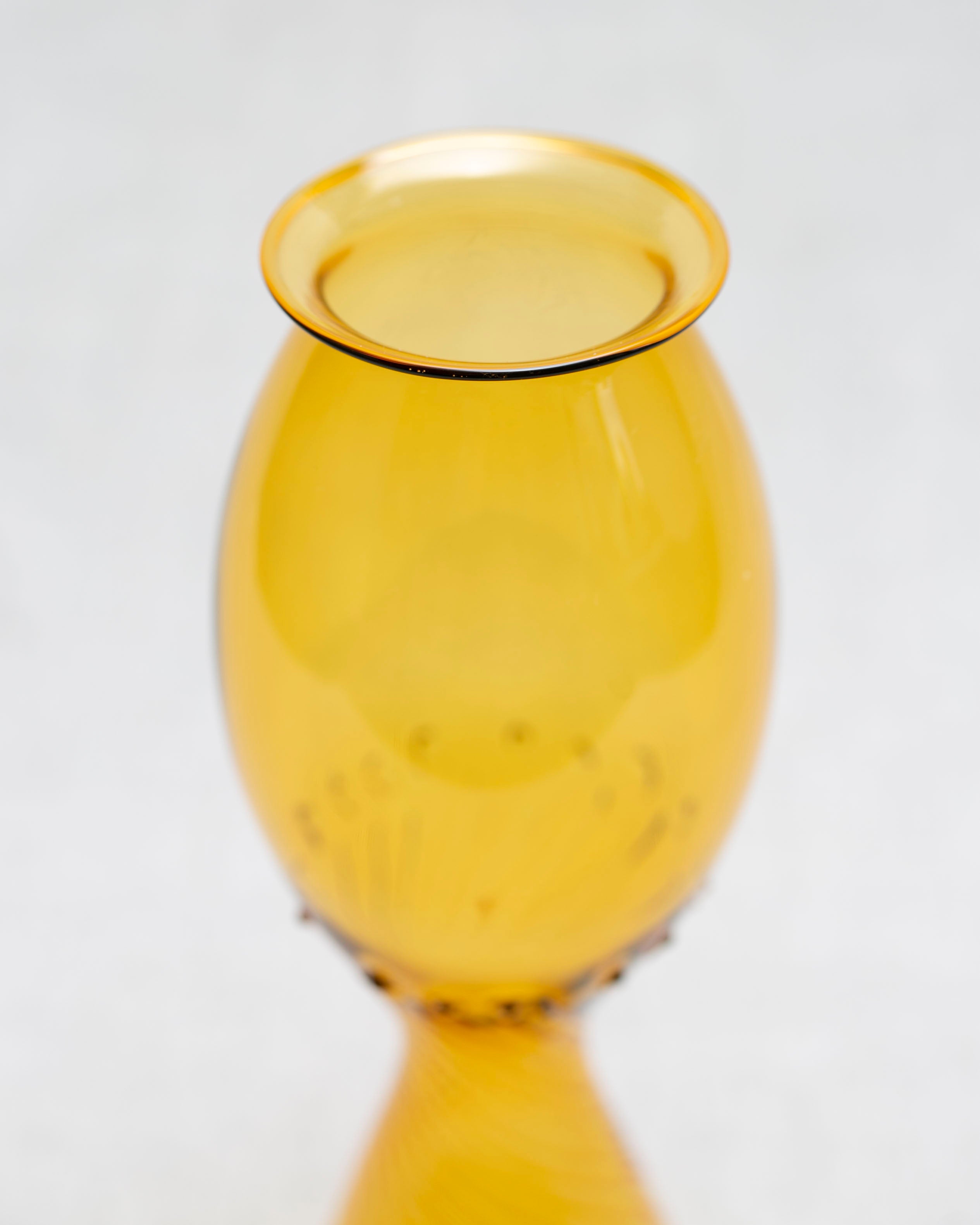Glaskunst Vase in Gelb