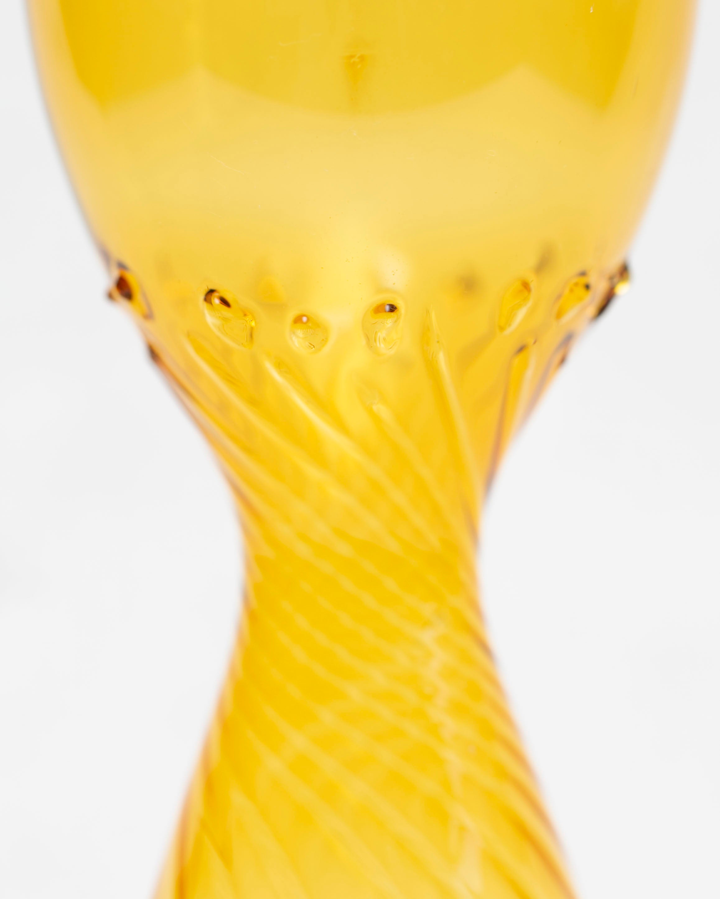 Glaskunst Vase in Gelb