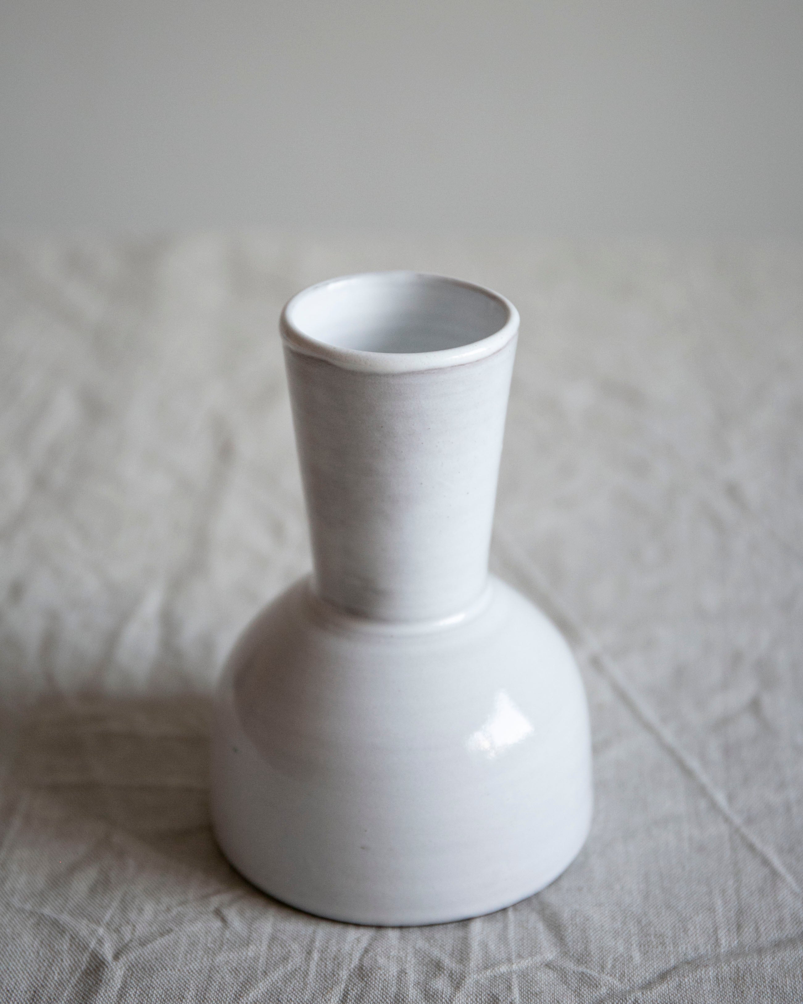 Keramik Vase in Weiß