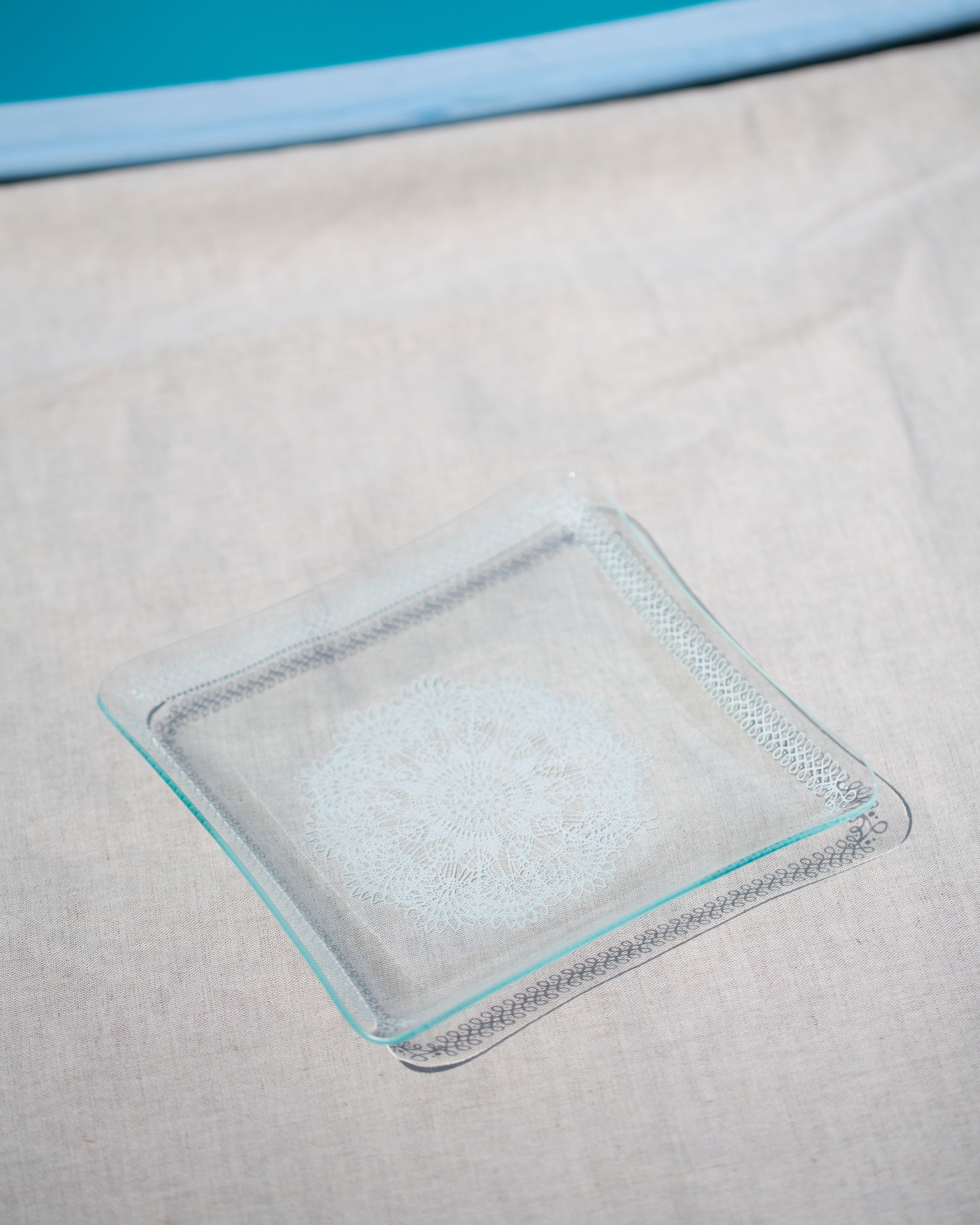 Snack Schale aus Glas von Glaswerk Olbernhau