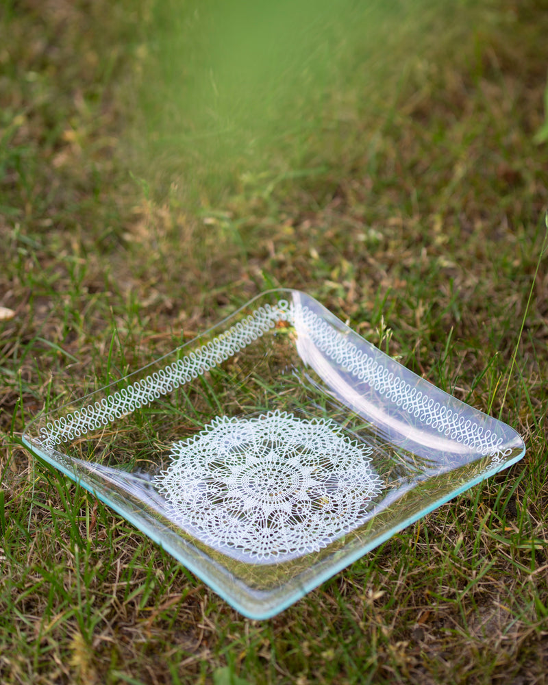 Snack Schale aus Glas von Glaswerk Olbernhau