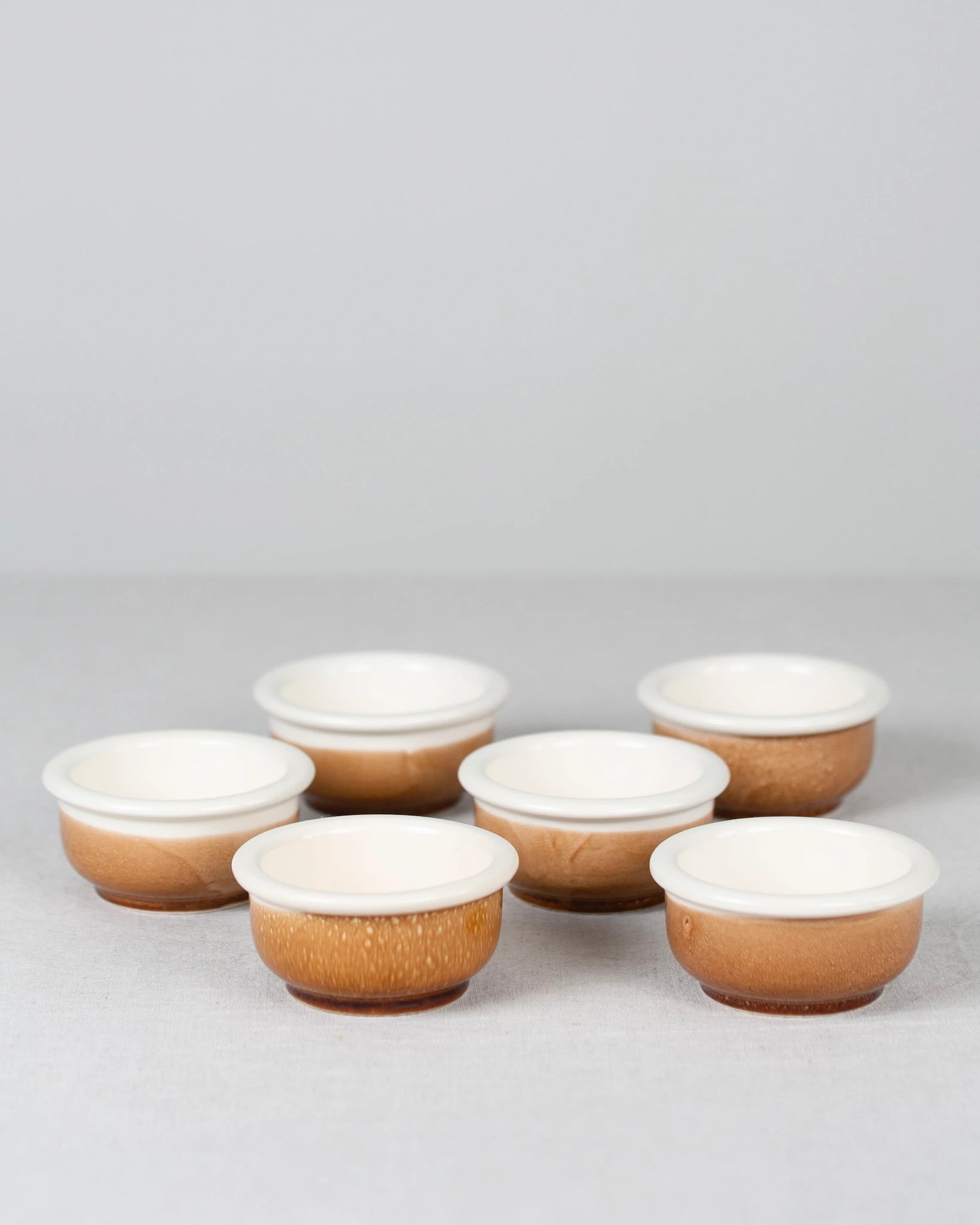Schalen-2nd-Hand-braun-set-6-snackschalen-vintage-keramik-ofenschalen-suppenschalen