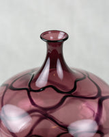 Ballonvase aus Rauchglas in lila