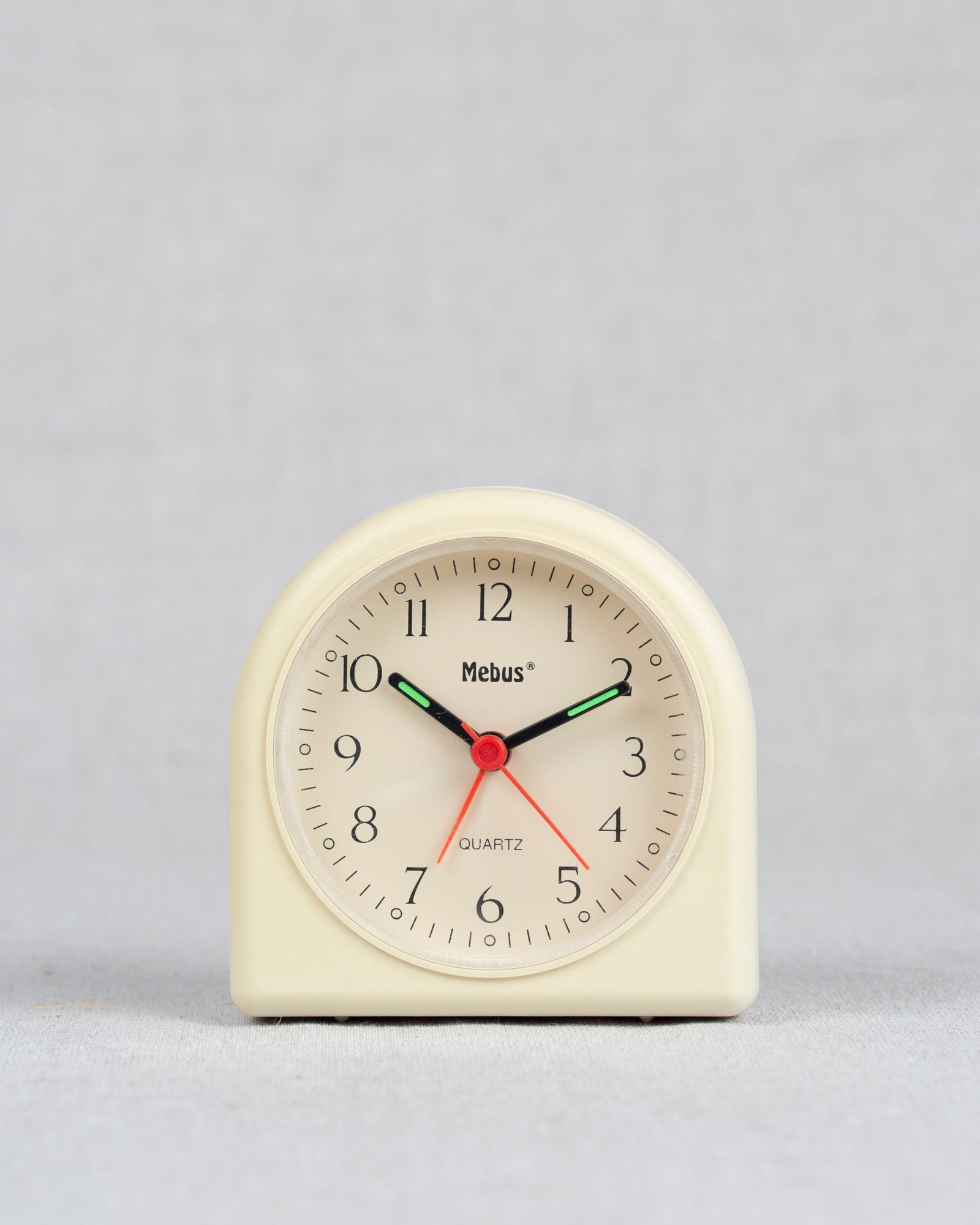 Vintage Mebus Wecker Uhr in Beige