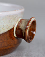 Vintage Keramik Schalen in Braun 4 Stk. mit schönem Verlauf