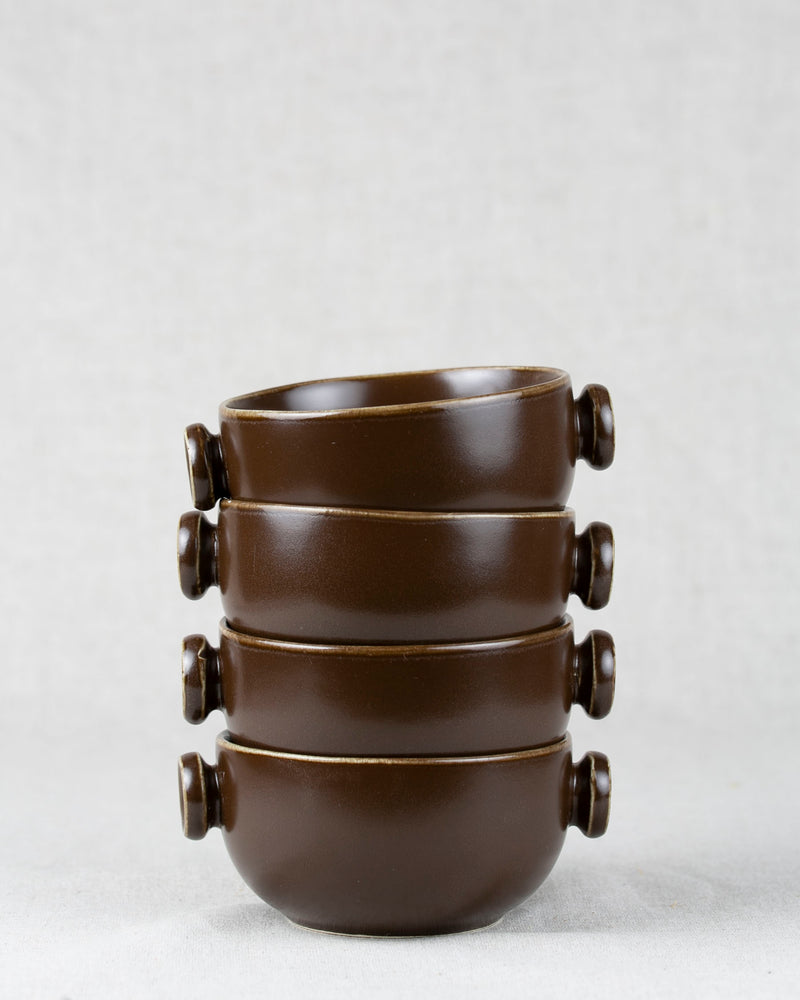 4x Vintage Keramik Schale in Braun