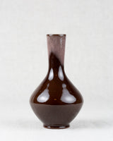 Vase aus Keramik in Dunkelbraun mit Verlauf