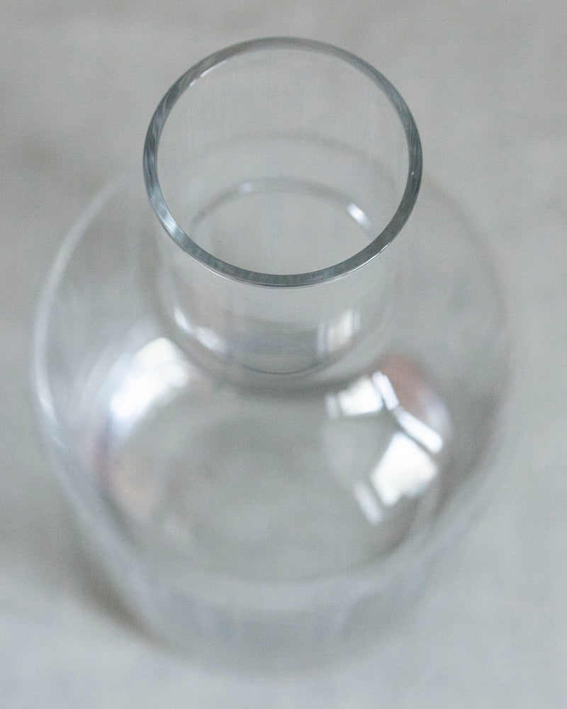 Gestreifte Blumenvase aus Glas