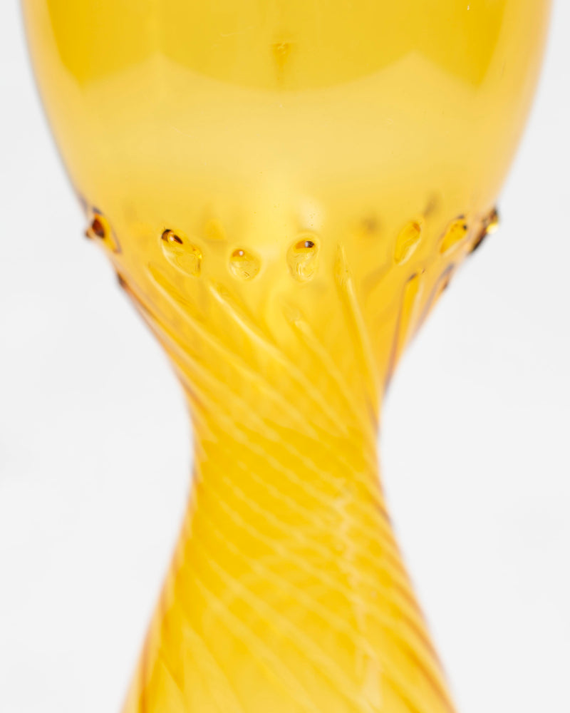 Glaskunst Vase in Gelb