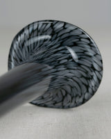 Schwarze lange Glasvase im Murano-Stil
